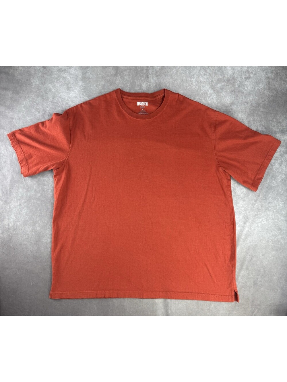 Duluth Trading CO Longtail Tee Relaxed Fit Men's XL Orange (Clay) Cotton T Shirt